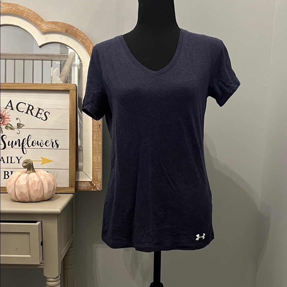 Under Armour Women's Dark Blue V-Neck Tee